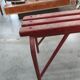 Banc d'école en fer tubulaire et bois 209 cm