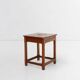 Industrial Square Wooden Stool with Handle, Belgium, 1920s