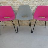Trio of tonneau chairs by Pierre Guariche for Steiner