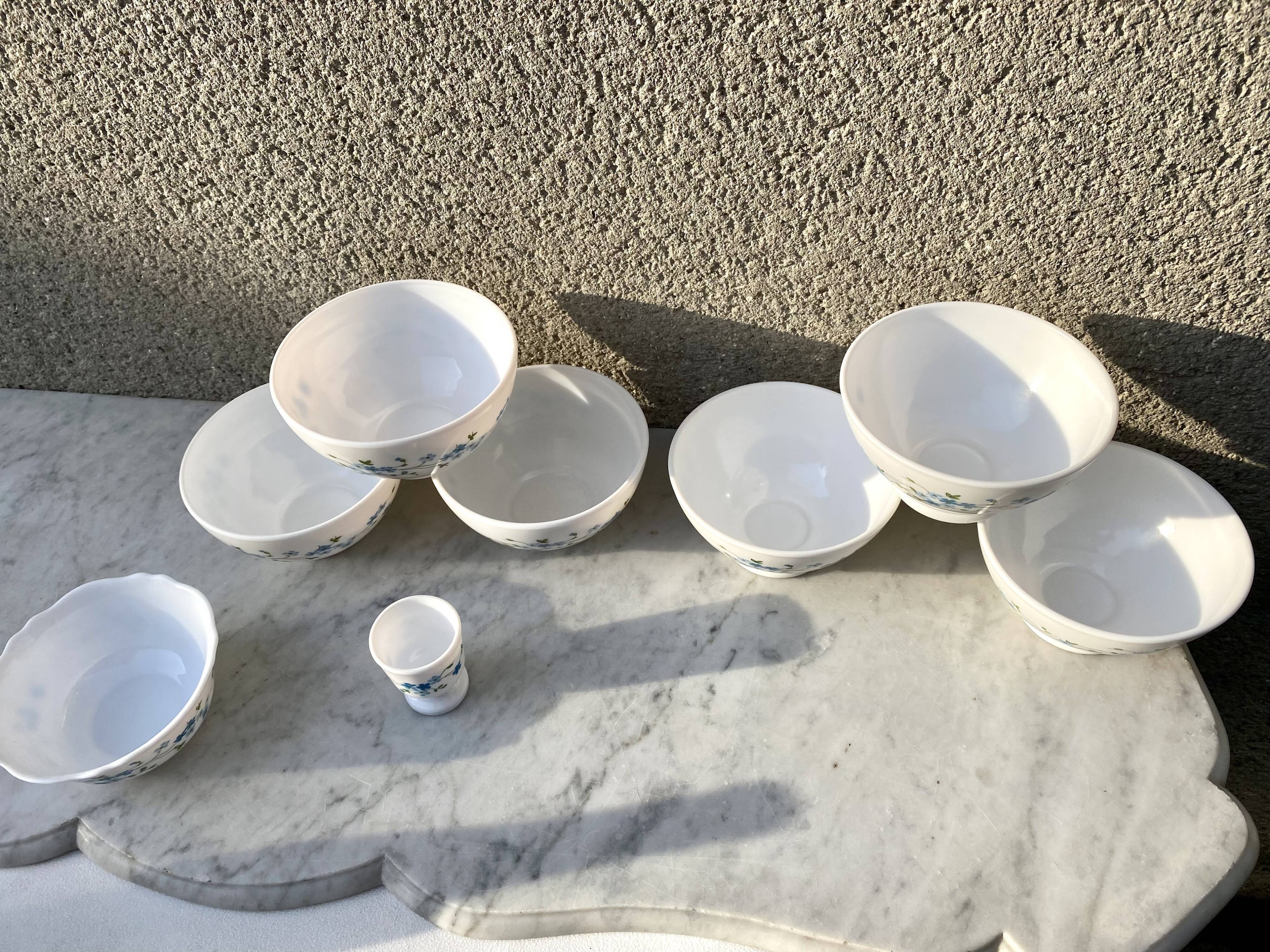 Lot Ramekin Bowls Arcopal France vintage 70s