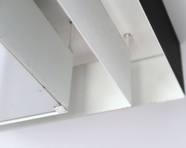 Plafonnier Ziggurat Raak Amsterdam en métal noir et blanc, années 60