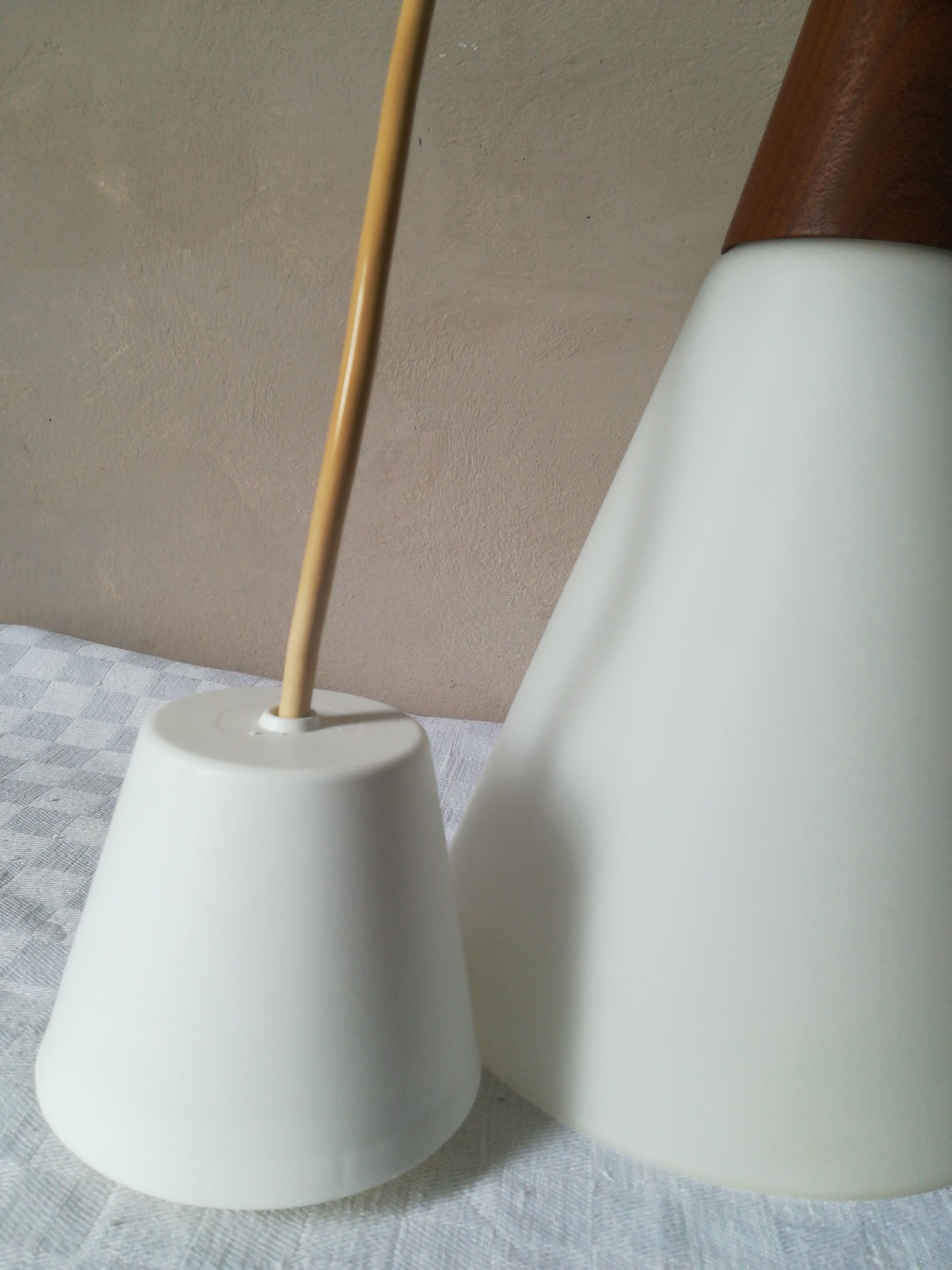 Scandinavian conical hanging lamp