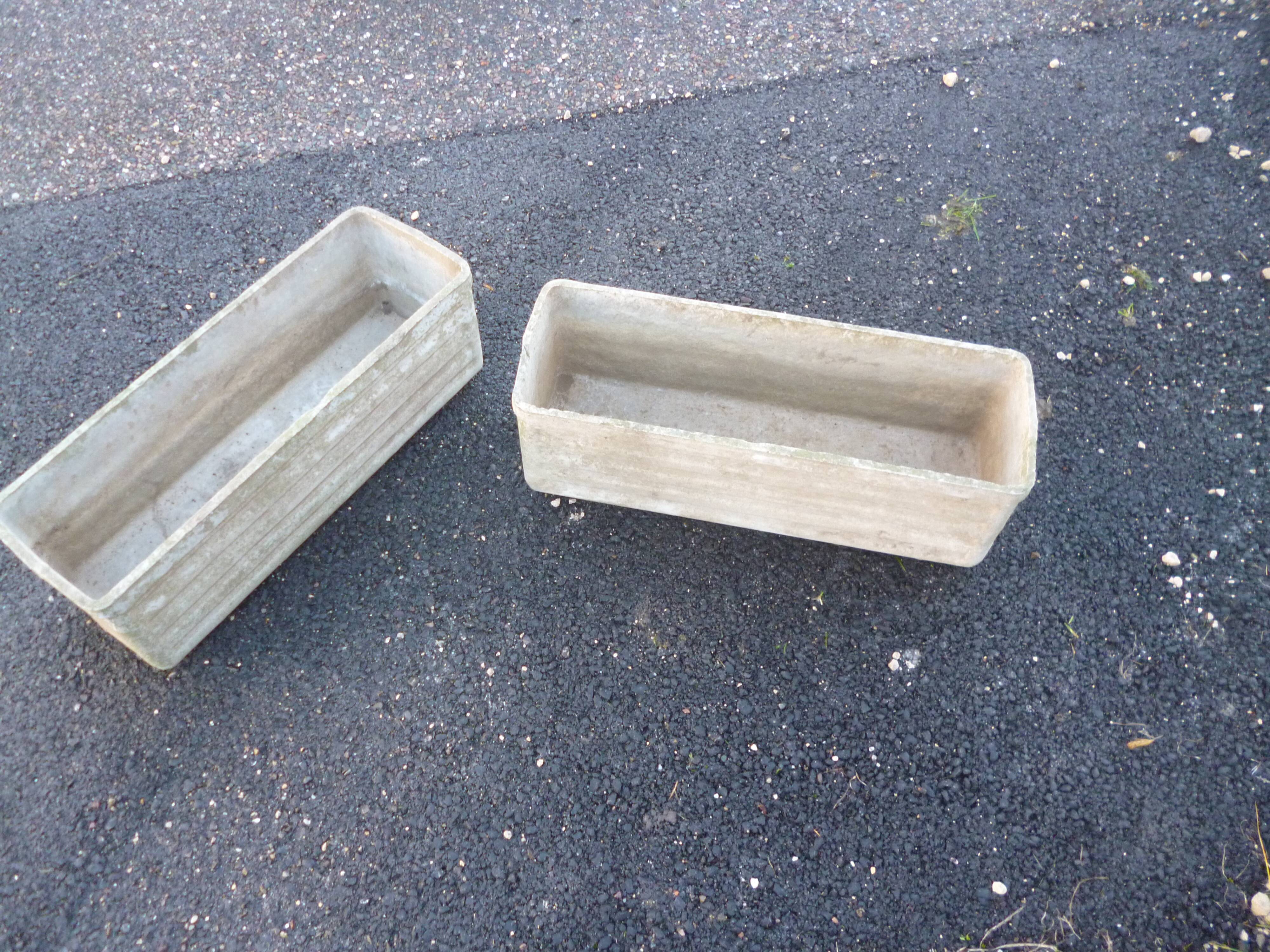 Pair of fiber cement gardeners