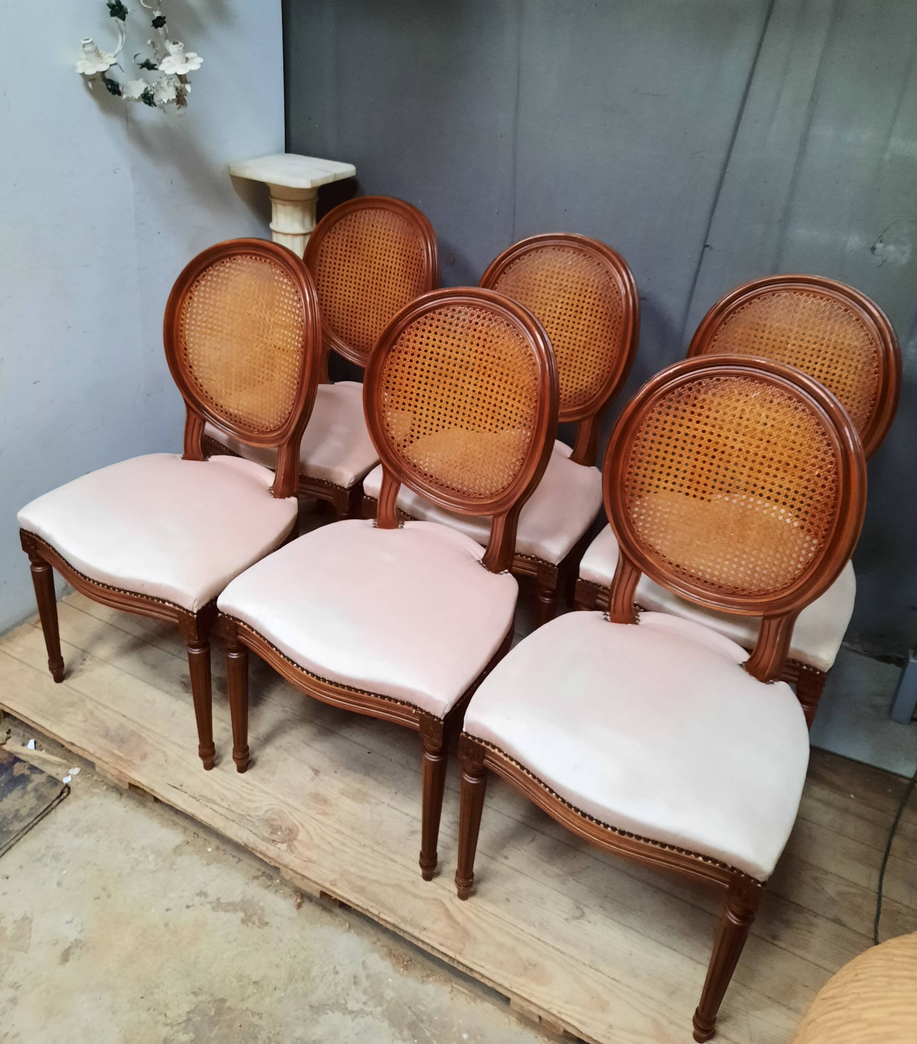Set of 6 Louis XVI style chairs