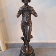 Sculpture femme art nouveau en bronze