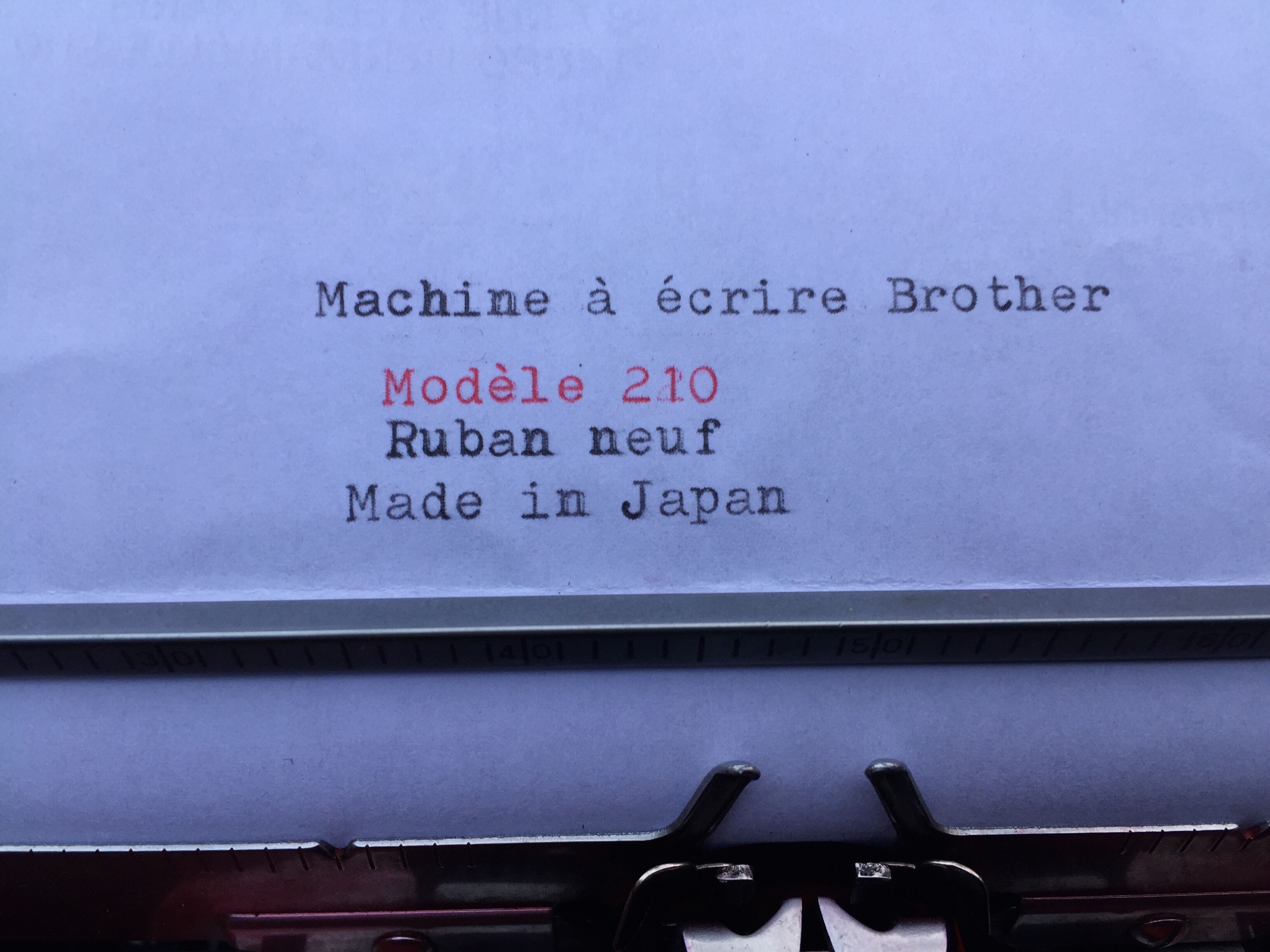 Orange Brother 210 typewriter made in Japan