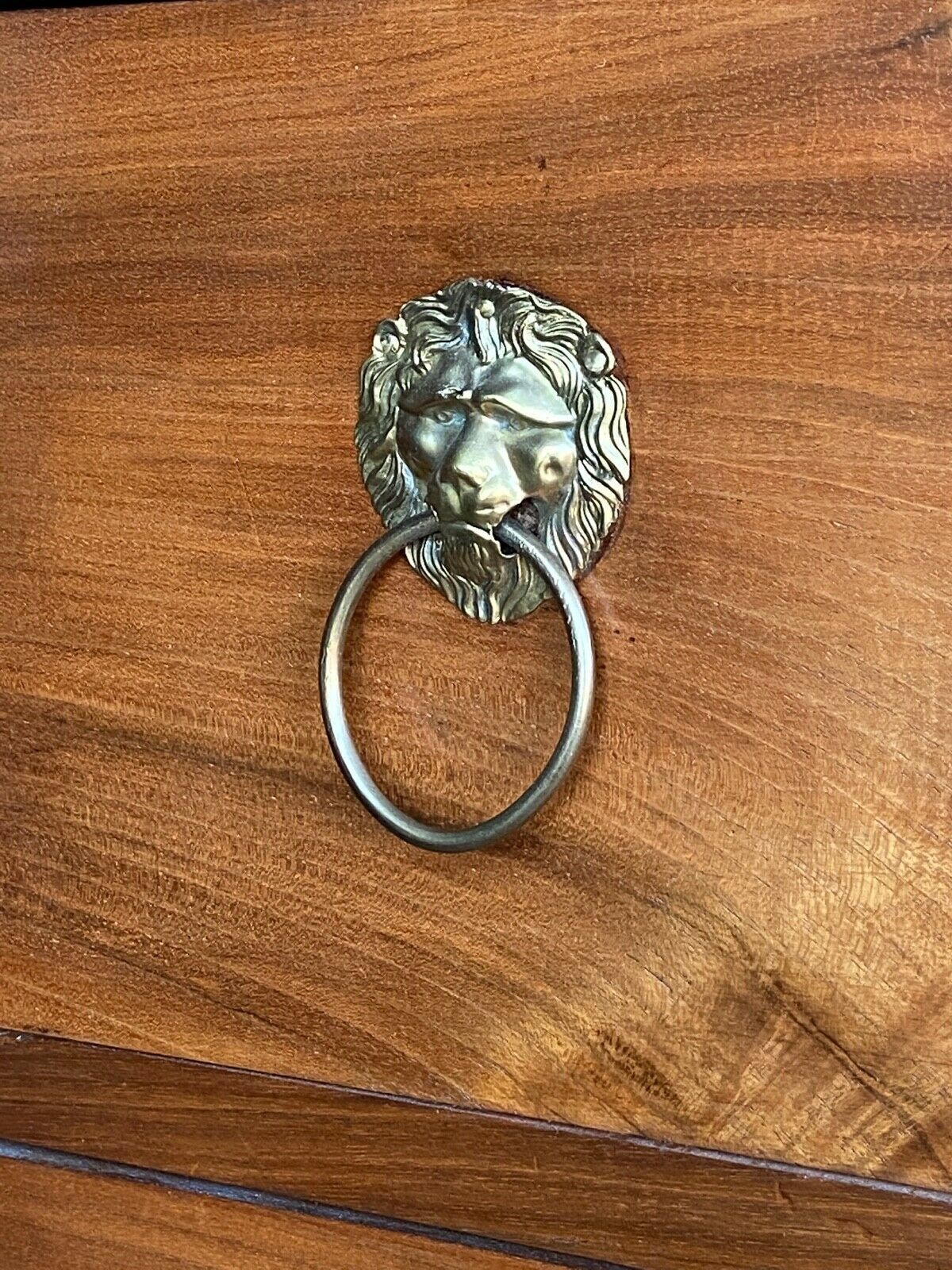 Chest of drawers two drawers restoration black marble heads of lions XIX century