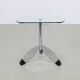 Postmodern side table in metal & glass, 1980s