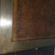 Vintage steel and leather coffee table