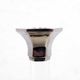 Duo of candlesticks in lucite and silver metal