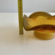 Glass footed coupe Nuagé signed by Muller Frères Lunéville.