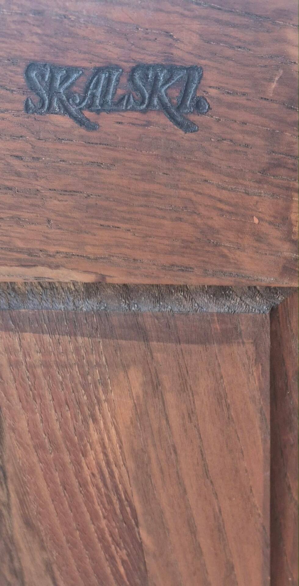 Two-drawer sautéuse in Louis XV style, stamped Skalski.