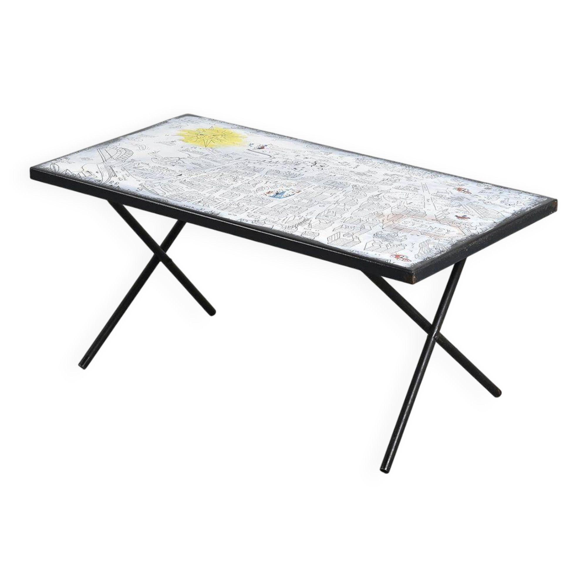 Enamelled coffee table by Bernard Hesling, Sydney, circa 1970