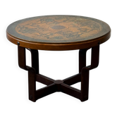 Table en cuivre embossé, Norvège, années 1960, vintage, milieu du siècle.