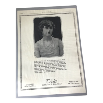 Vintage advertising to frame jewel tecla