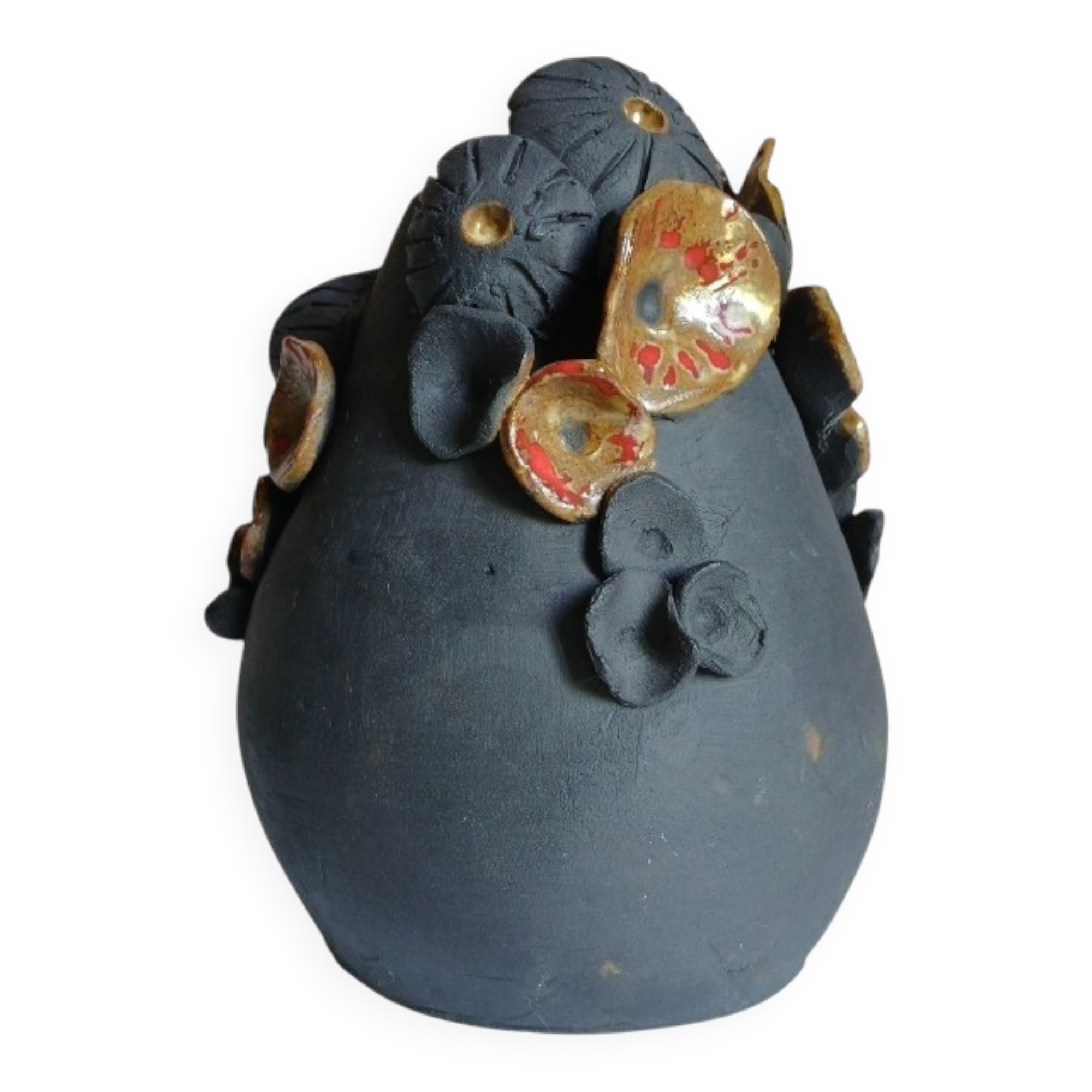 Raku vase, handmade