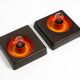 Two beautiful original 1970s Space Age ceramic wall lamps