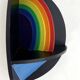 Rainbow Wall Sculpture by Lucio Del Pezzo, 1977