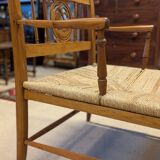 19th century straw chaise longue