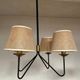 Modernist pendant lamp 1950 in the taste of Jean Royère tube and brass