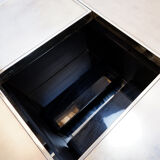 Vintage Belgo Chrome sliding coffee table with hidden bar - 1970s