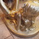 coffee table with glass plate - Resin/Polyester