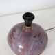 Recycled vintage lamp — handmade plum ceramic and antique floral lampshade