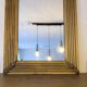 Golden Art Deco style mirror 54 x 72 cm – Geometric relief and elegance