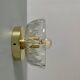 Vintage molded glass lampshade wall light - tableware collection -