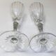 Old wine glass Daum Nancy crystal ribbed tableware