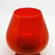 Vase, mid-century modern, red glass, designed by J. Słuczan-Orkusz, Poland, 1970s