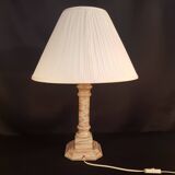 Metal table lamp and pleated lampshade
