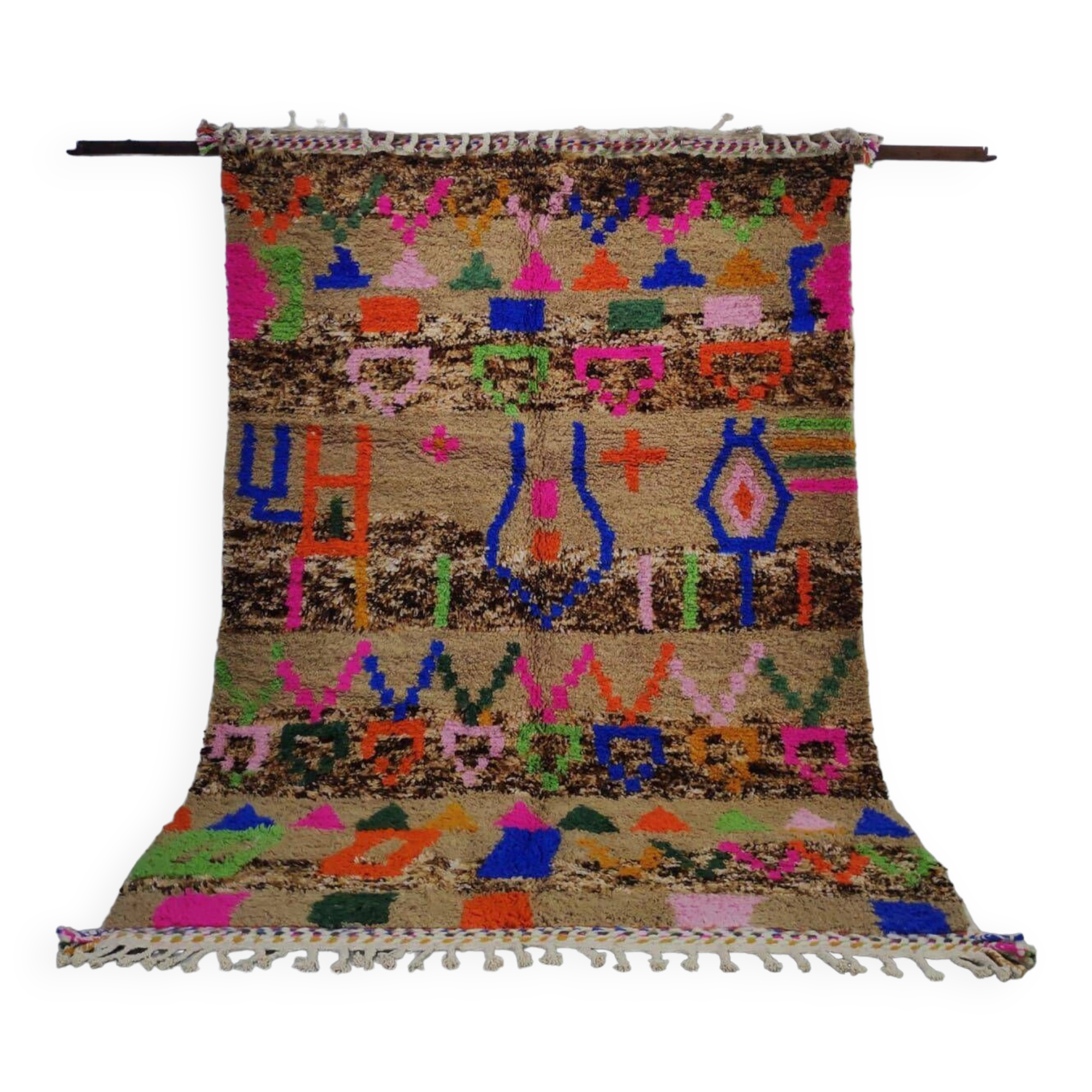 Handmade wool Berber rug 300X200 cm