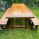 Vintage solid oak bench 220cm
