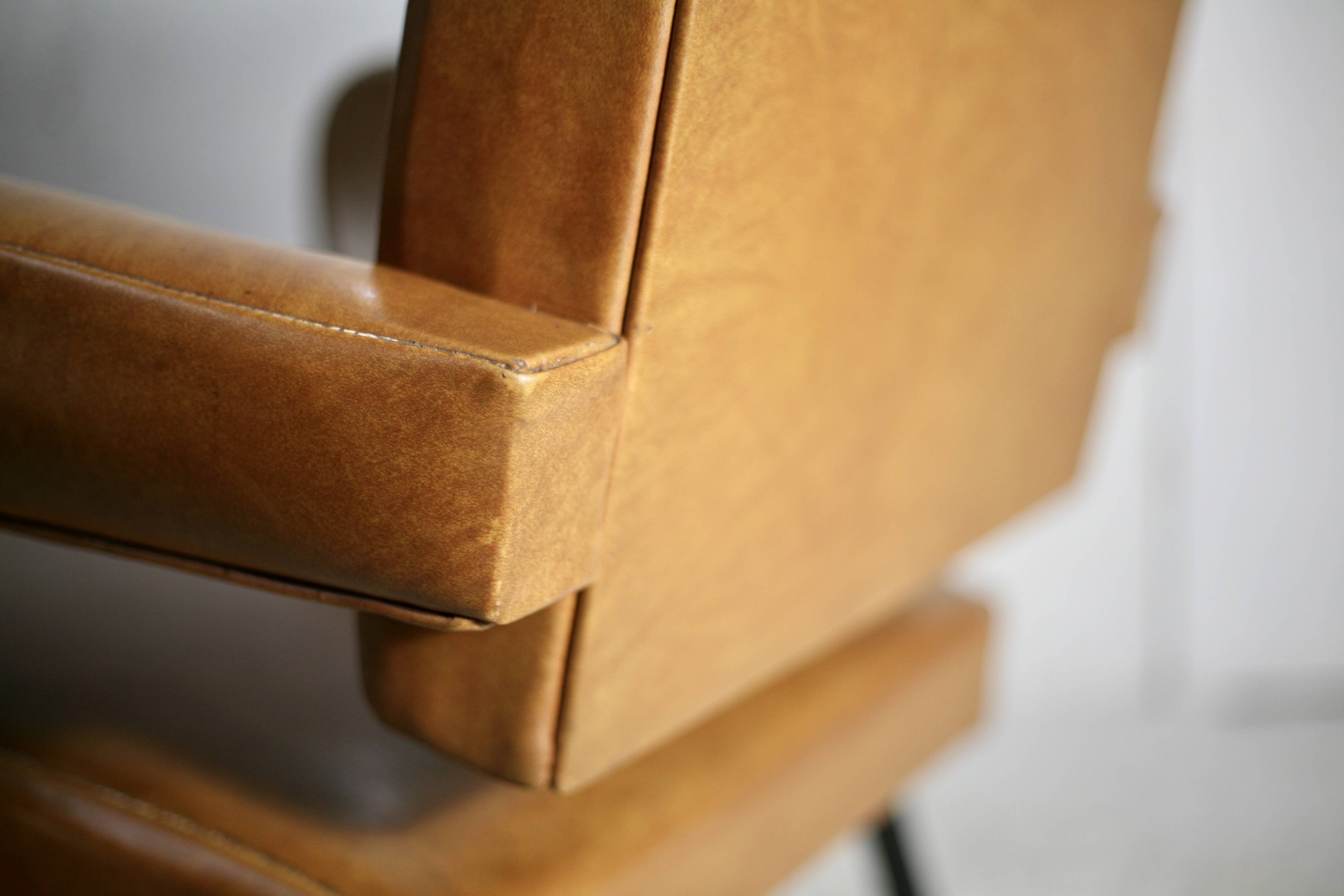Armchair Jacques Adnet, style circa 1955