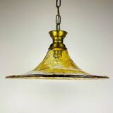 Vintage Murano glass pendant lamp by AV Mazzega, Italy, 1950s.