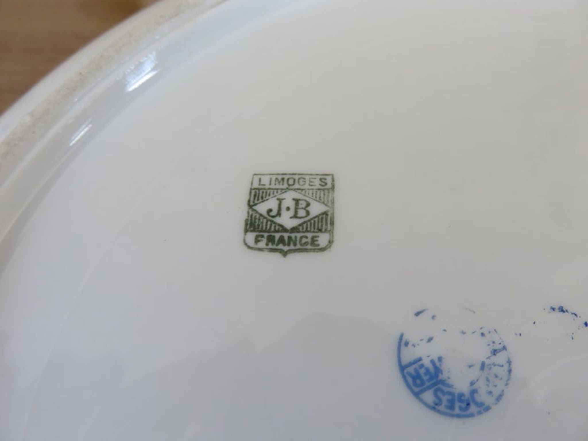 Hollow dish " jean boyer " limoges porcelain, floral pattern 20 years