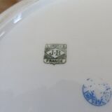 Hollow dish " jean boyer " limoges porcelain, floral pattern 20 years