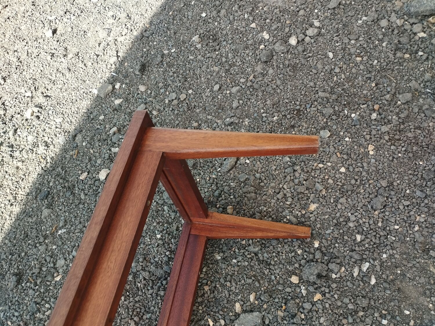 Vintage Scandinavian-style wooden coffee table.