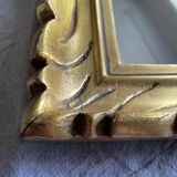 Vintage rectangular mirror in gilded wood h49 xl35