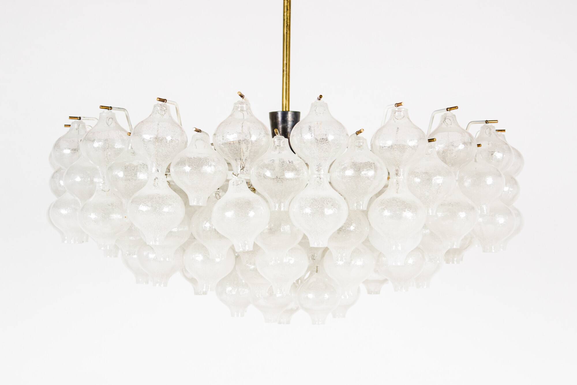 XL Tulipan Waterfall Glass Chandelier by Kalmar - Austria 1960s