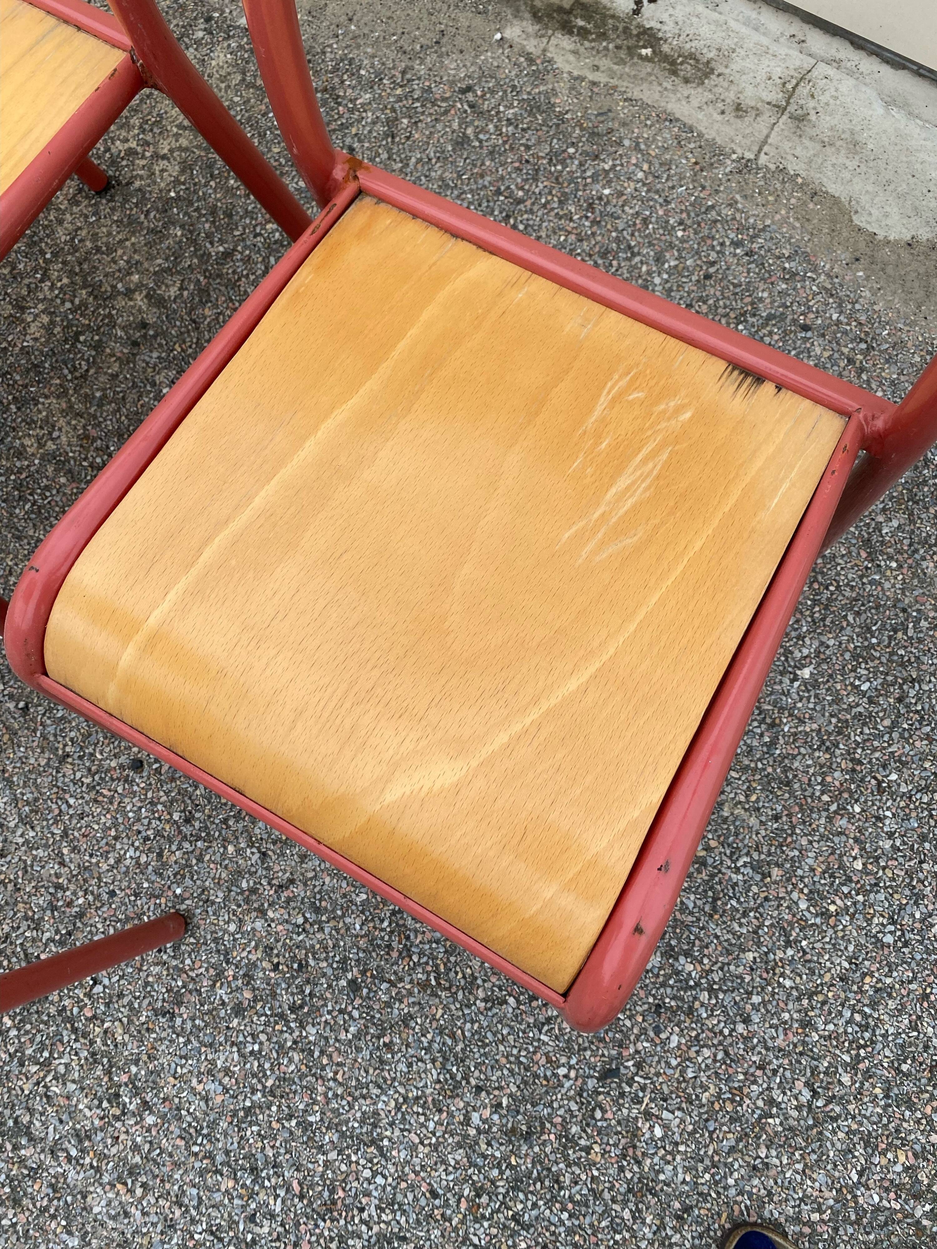 Set of 6 Adult size Mullca school chairs from the 80s