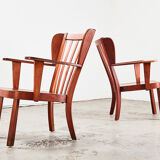 Paire de fauteuils Canada de Christian E. Hansen pour Fritz Hansen Danemark 1940