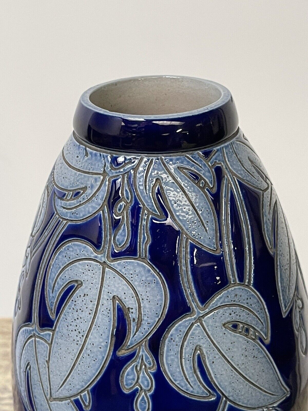 Betschdorf alsace sandstone, pretty krumeich remmy vase, art nouveau décor