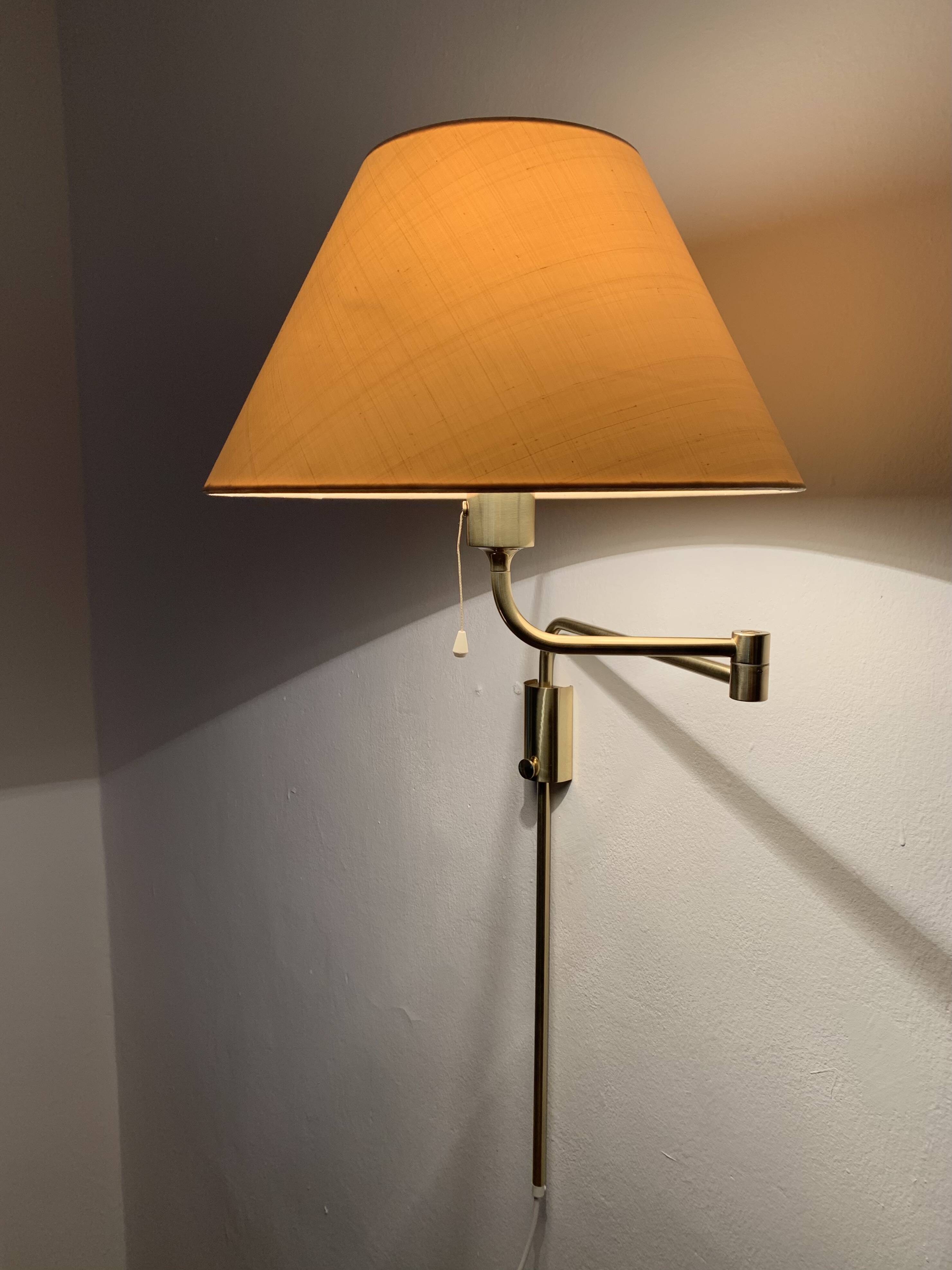1970s Brass Lesan Wall Lamp by Florian Schulz