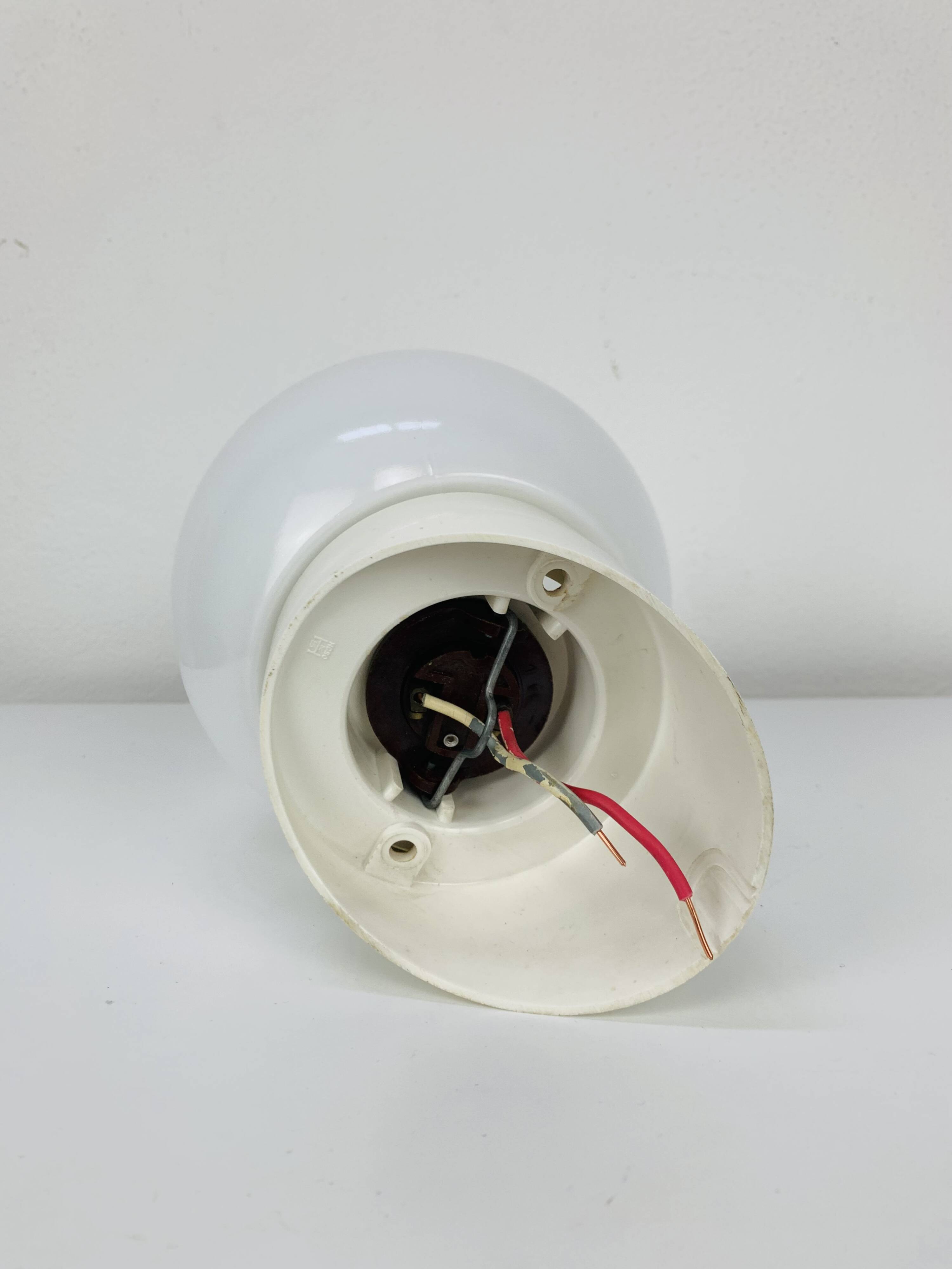 Vintage opaline ball wall lamp