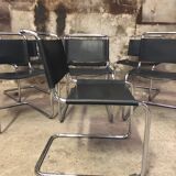 Set of 7 S33 Mart Stam Chairs Circa 1980