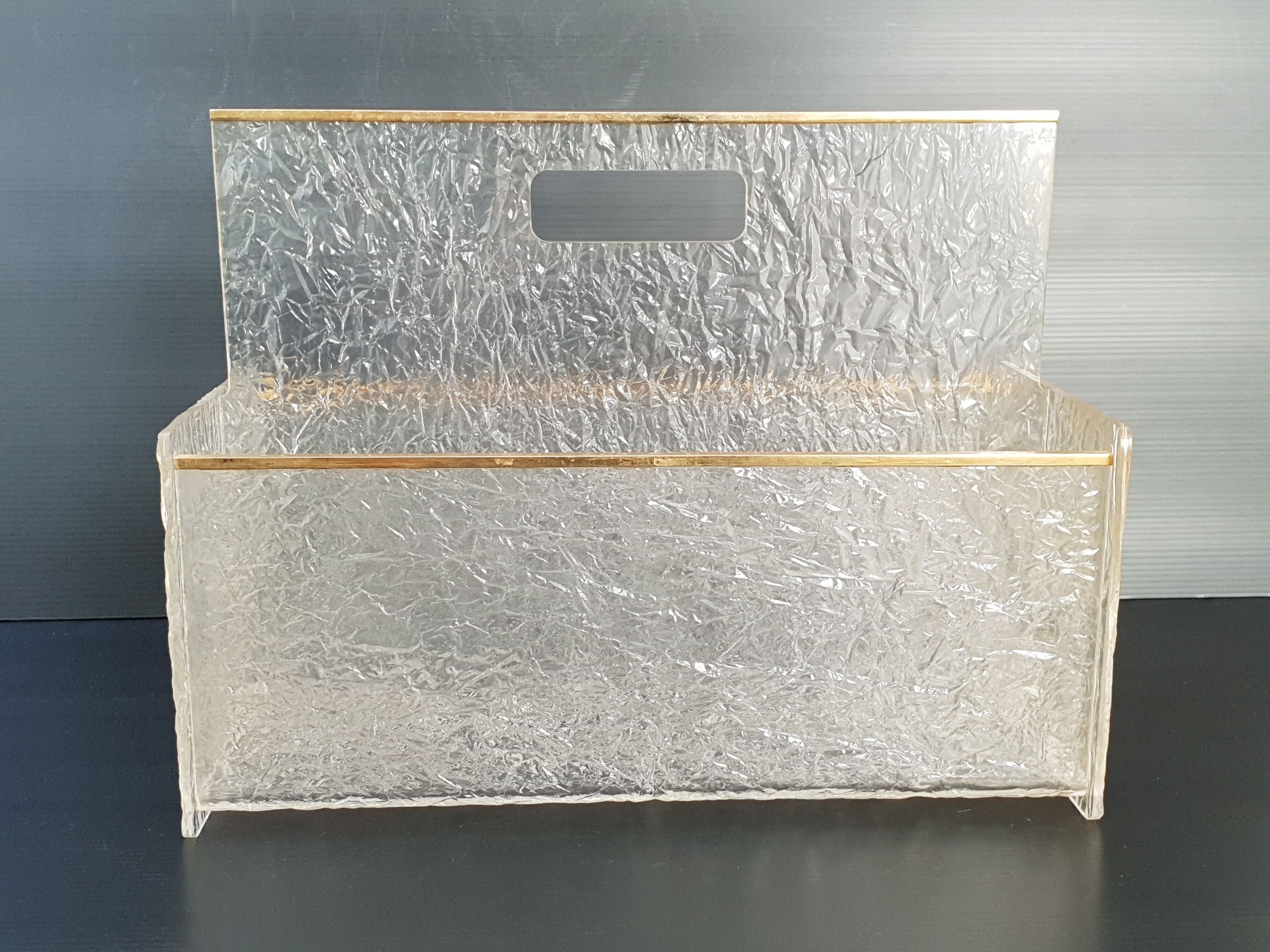 Vintage brass magazine holders 1960