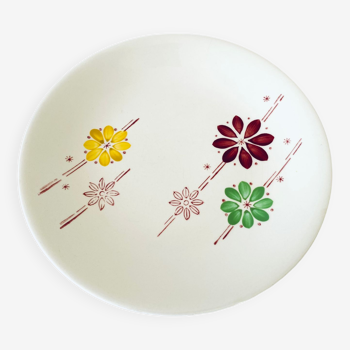 6 Gien plates with painted decoration, 1980