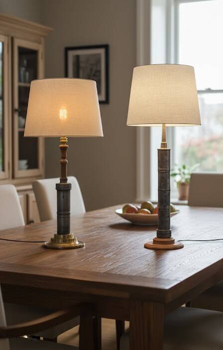 Set of 2 industrial & curiosity lamps – tin clysters